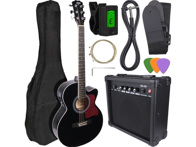 V-TONE V-TONE EAG SET BK elektroakustisk guitar + guitarforstærker SORT