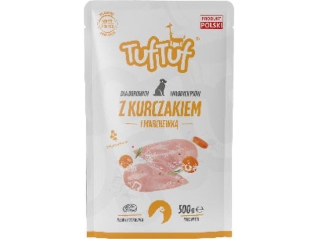 BULT TUF TUF TUF Påse med malet kött för hundar Kyckling med morötter 500g | Sällskapsdjur - Hund - Hundmat | GameStuff