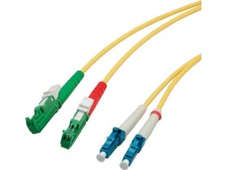 R&amp M LWL duplex 9/125um E2000APC/LC fiberoptisk patchkabel 2,0 m