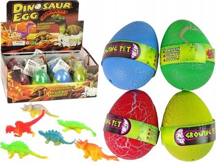LeanToys magisk æg, dinosaur der vokser 6 cm farverig