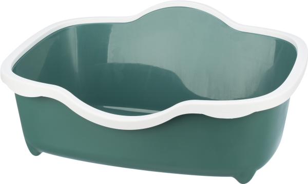 Trixie Davio cat litter tray, with rim, 56×26×39 cm, green/white | Sällskapsdjur - Katt - Kattlåder | GameStuff