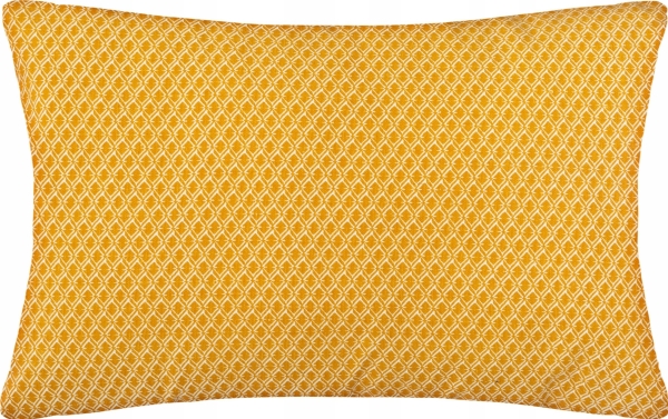 Atmosphera Dekorativ aflang pude PATY, 50 x 30 cm, gul med mønster