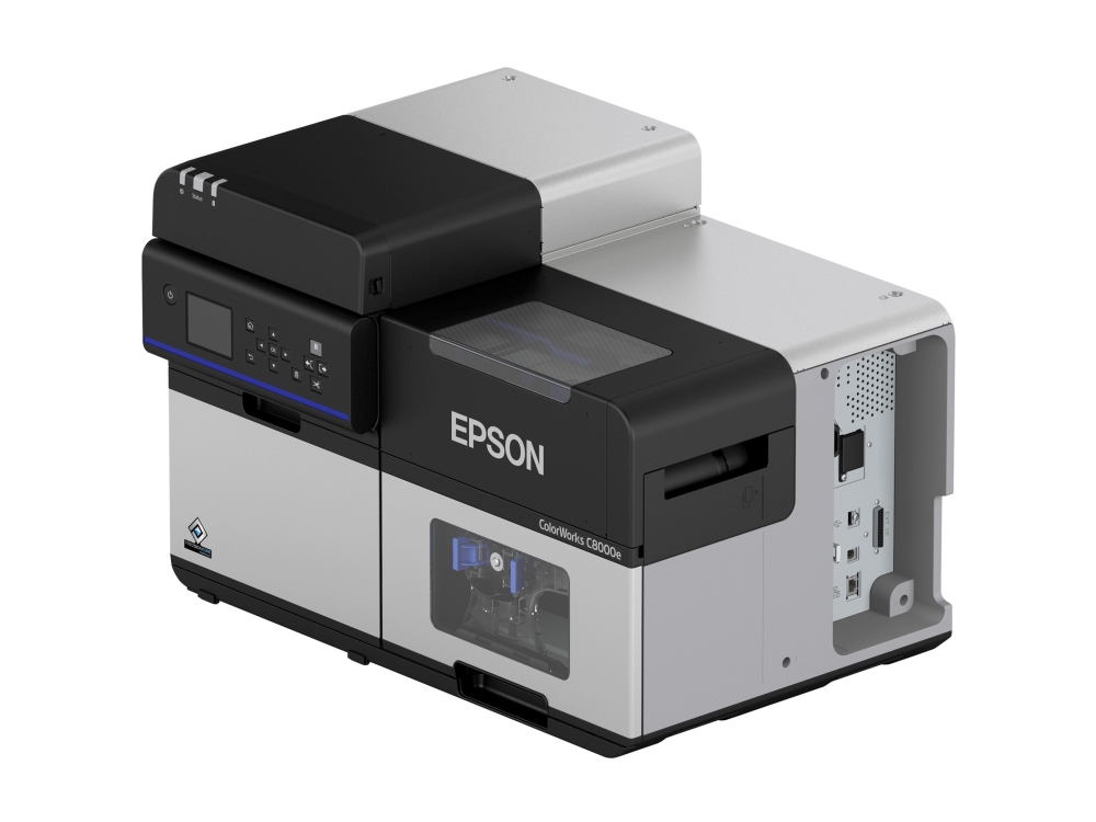 Epson ColorWorks C8000e (MK) - Etikettskrivare - färg - bläckstråle - Rulle (11,2 cm) - 600 x 1200 dpi - upp till 300 mm/sek (mono)/ upp till 300 mm/sek (färg) - Gigabit LAN, USB 3.0, seriell | Skrivare - Andra kontorsmaskiner - Matrix & Etikettskrivare | GameStuff
