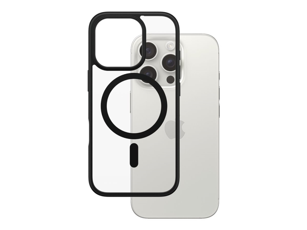 Panzerglass Hardcase Sort M. Sort Magsafe Iphone 16 Pro, Hülle, Apple, Apple - Iphone 16 Pro, Transparent