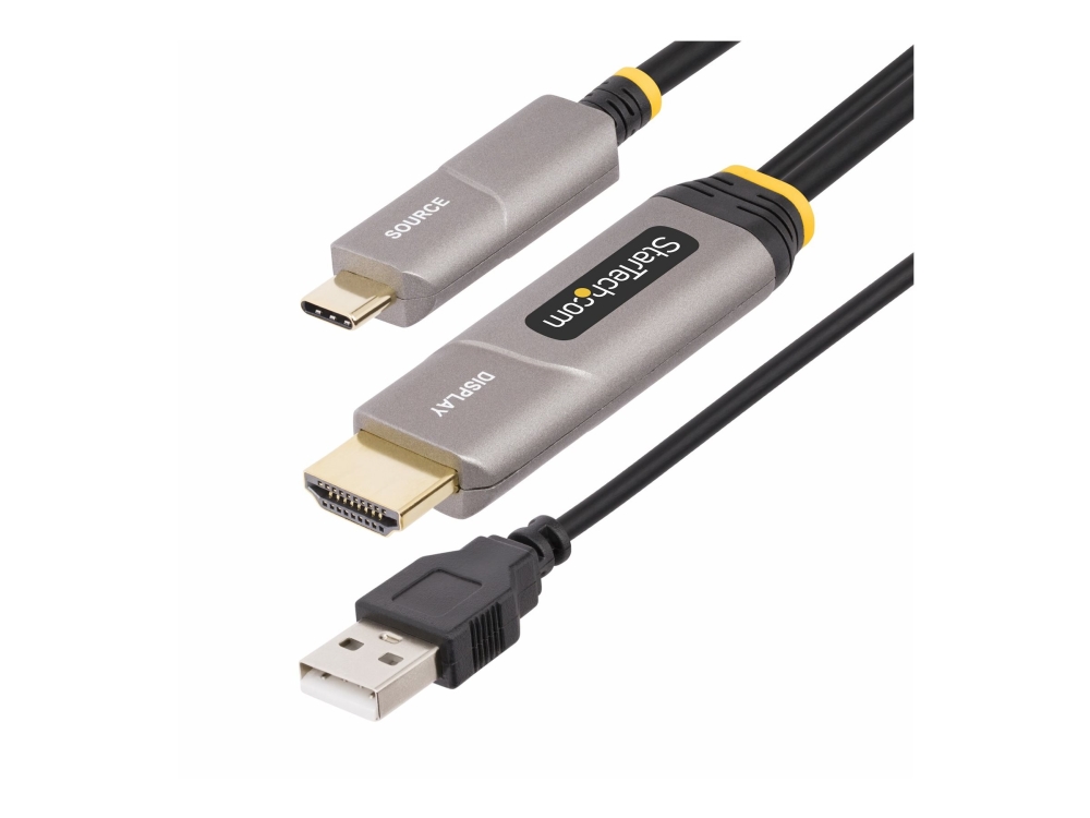 Startech.Com 50Ft (15.2M) Usb-C To Hdmi 2.0 Active Optical Cable, 4K 60Hz - Hdmi-Kabel - Usb-C Han Til Hdmi, Usb (Kun Strøm) Han - 15.2 M - Afskærmet