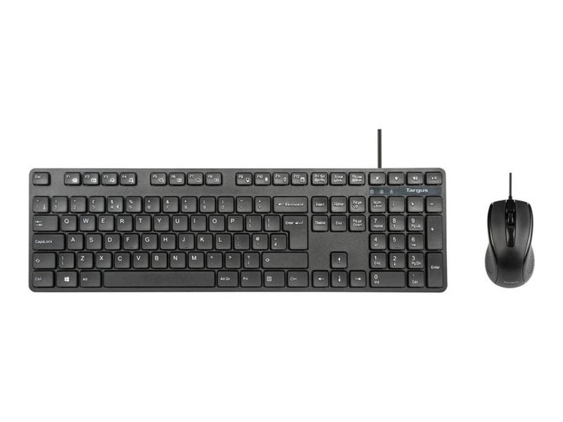 Targus Akm622es, Volle Größe (100%), Kabelgebunden, Usb, Qwerty, Schwarz, Maus Enthalten