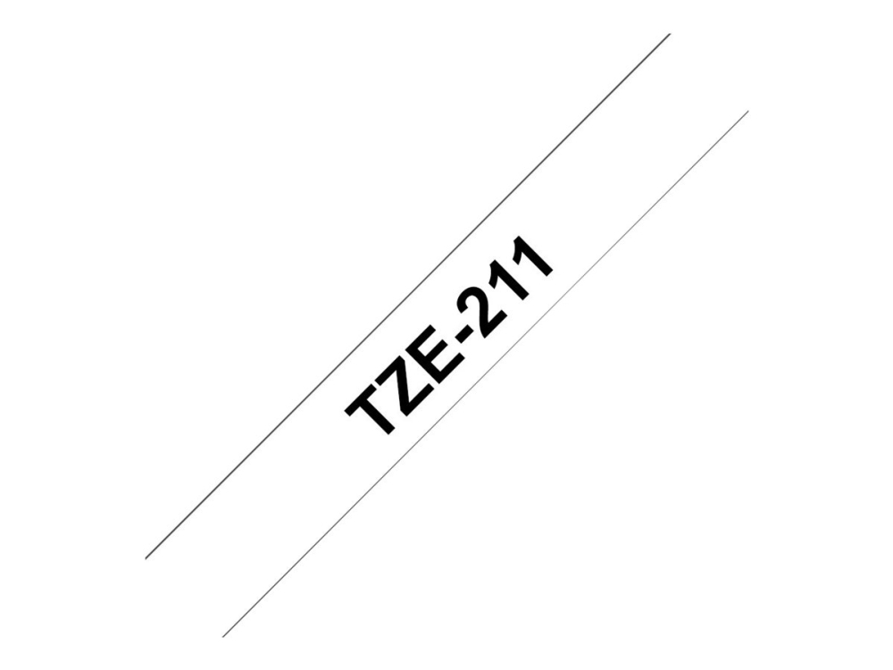Brother Tze 211 - Laminiertes Band - Schwarz Auf Weiß - Rolle (0,6 Cm X 8 M) - 1 Rolle(N) - Für P-Touch 10Xx, 12Xx, 18, 2030, 24Xx, 27Xx, 7100, 900,