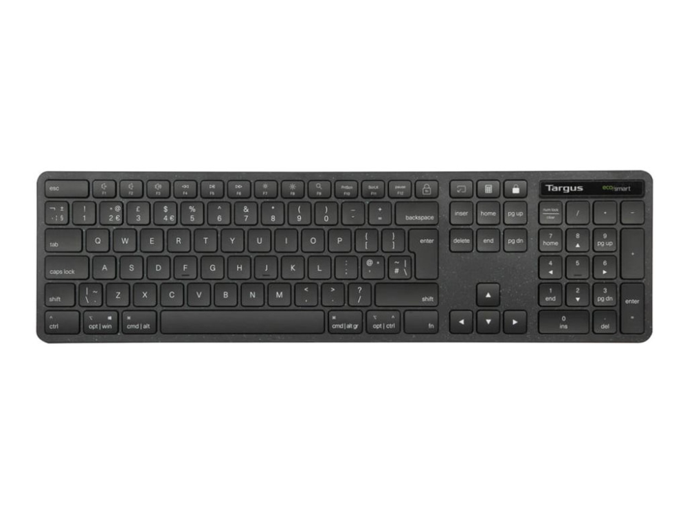 Targus Ecosmart - Tastatur - Full Size - Antimikrobiel - Usb - Qwerty - Uk - Sort