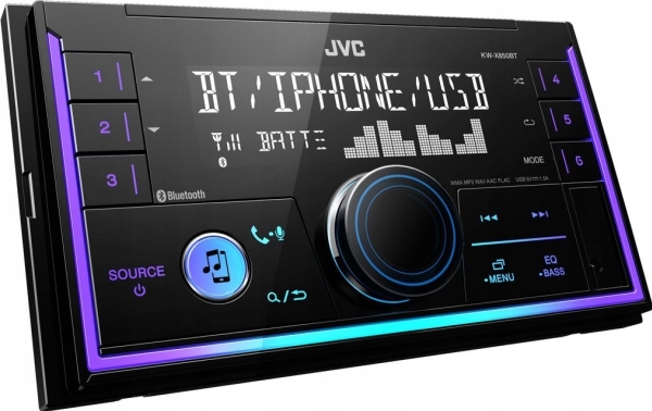 Jvc Autoradio Kw-X850bt 2-Din Usb Mp3 Magnetola Su Aux Ir Bluetooth