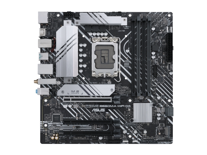 Asus Prime B660m-A Wifi D4 - Bundkort - Micro Atx - Lga1700 Sokkel - B660 Chipset - Usb 3.2 Gen 2, Usb 3.2 Gen 1, Usb-C Gen1 - Gigabit Lan, Wi-Fi 6,