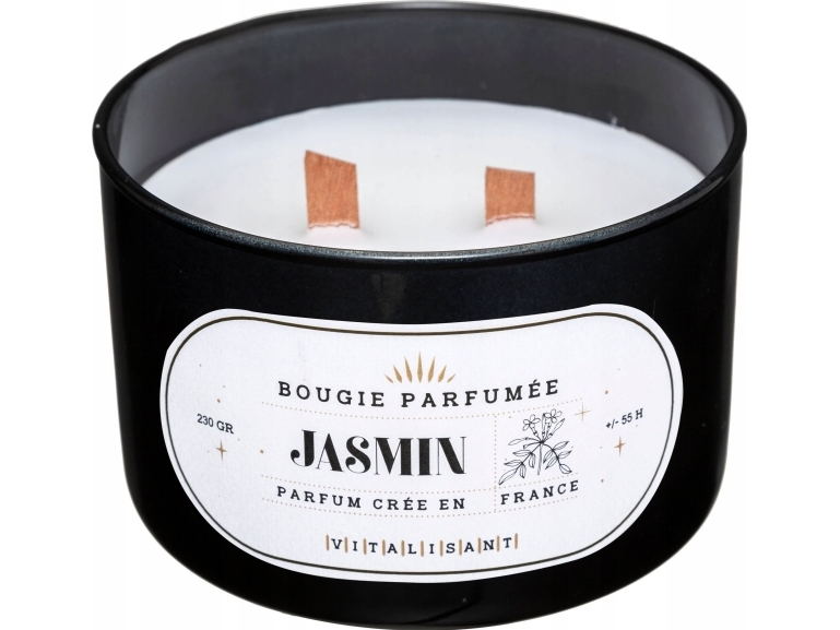 Atmosphera Suuri lasinen tuoksukynttilä, 2 sydänlankaa, 470 g