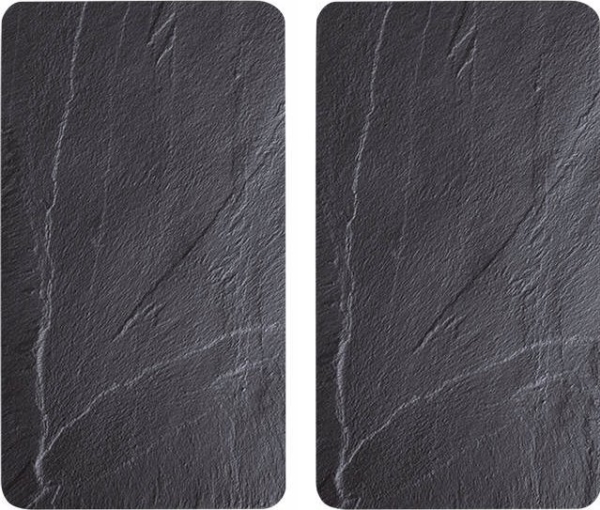 Kesper Schneidebrett Glas-Kochfeld-Schutzbrett, 2 Stück, Kesper, Stone Slate