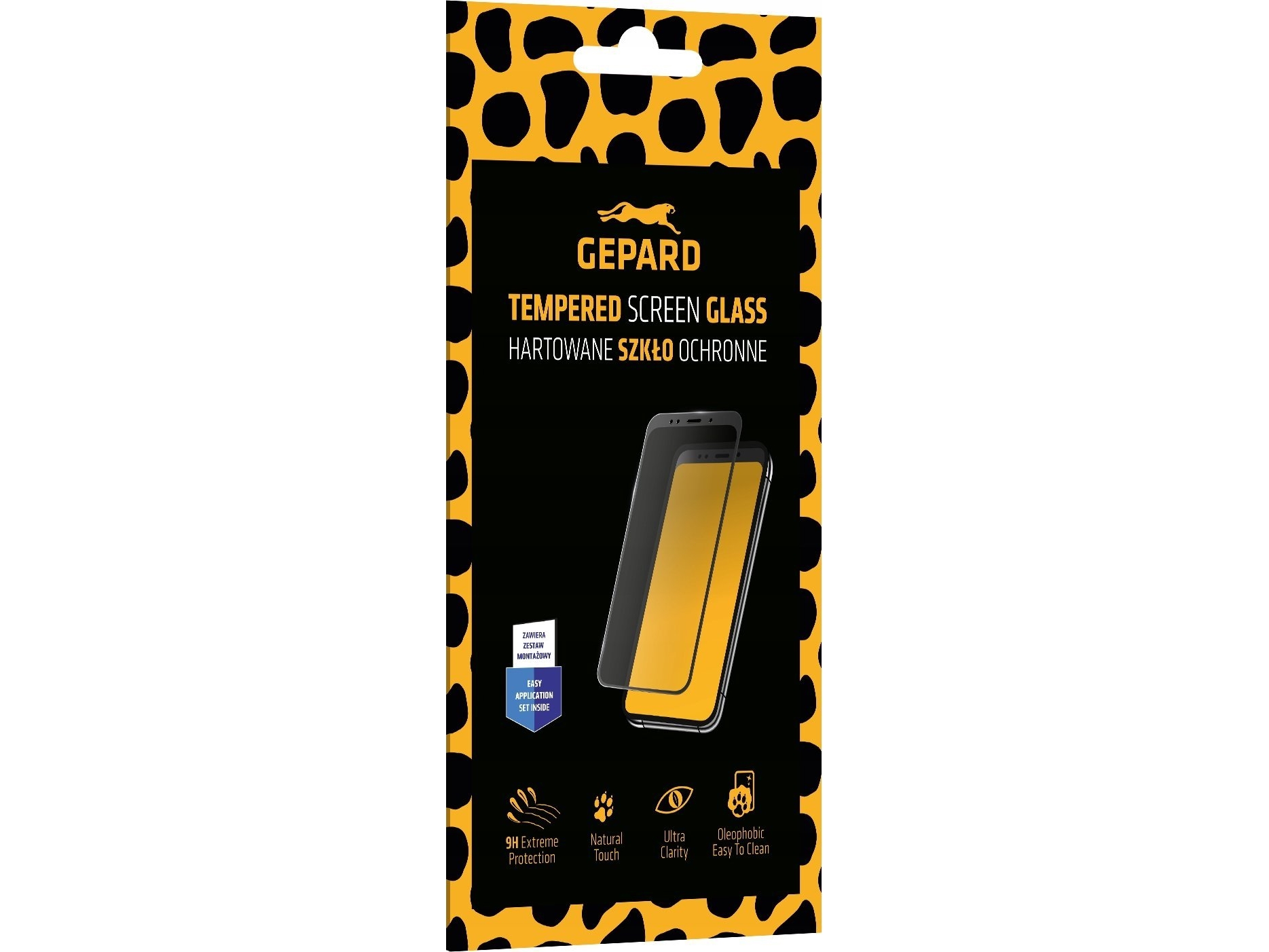 Gepard Edge Full Glue Black Gehärtetes Gepard Szklo