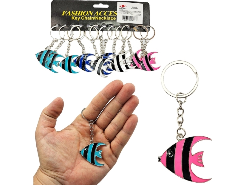 Trifox metallinen kala-avainrengas hinta per 12kpl A-0751 18648