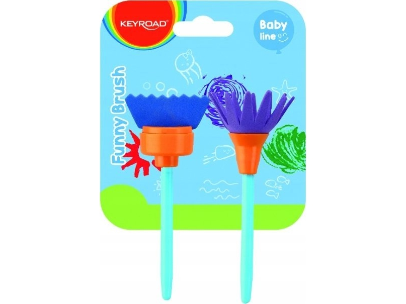 Keyroad Pedzle kreativ målarpensel KEYROAD, funny brush, 2 st, hänge | Färg & Tillbehör - Borstar - Rundborste | GameStuff