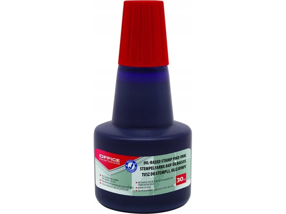 Kontorartikler OFFICE PRODUCTS Metalstempelolieblæk, 30 ml, rød