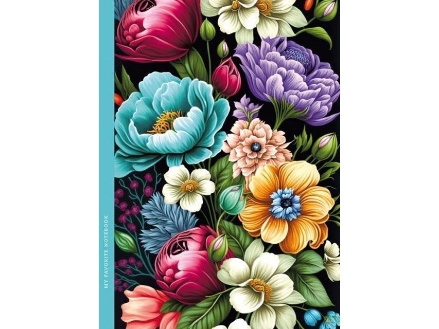 Dekorativ notesbog 143x200/48K ternet TW Flora