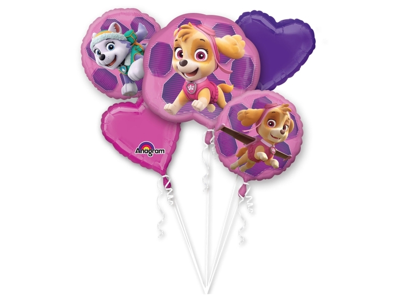 Amscan Blumenstrauß Psi Patrol Folienballons - 1 Mehrzweck-Set