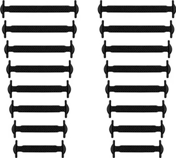 TRITON Snören utan att knyta Silikonsnören 8 par sort DA10A | Kläder & Säkerhet - Skodon - Tillbehör | GameStuff