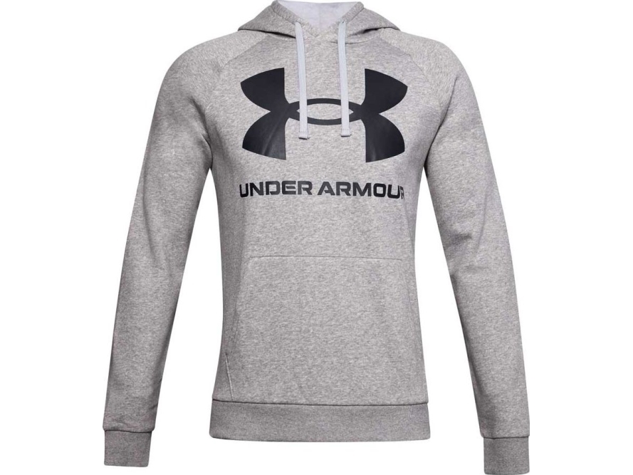 Under Armour Rival Fleece Big Logo Hd hoodie grå 1357093 011 (2XL) | Sport & Träning - Sportutrustning - Badkläder | GameStuff