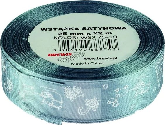 Brewis Weihnachts-Satinband 25Mm X 22M Farbe 10 Brewis