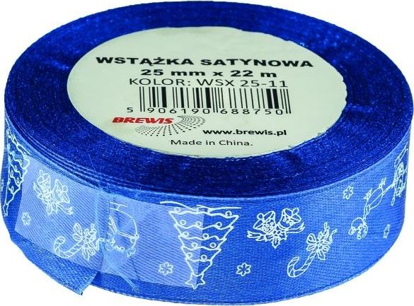 Brewis Weihnachts-Satinband 25Mm X 22M Farbe 11 Brewis
