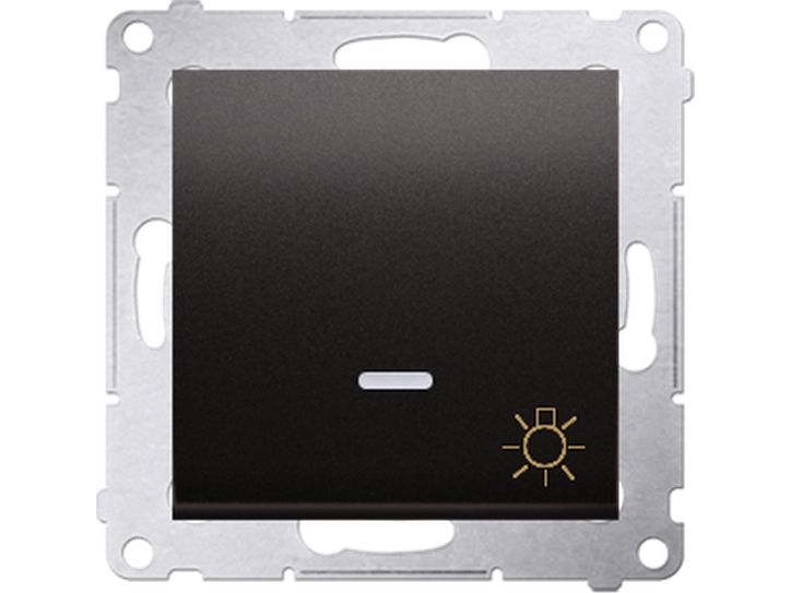 Kontakt-Simon Simon 54 Taster / Licht Mit Led-Beleuchtung 16Ax 250V Anthrazit Ds1al.01/48