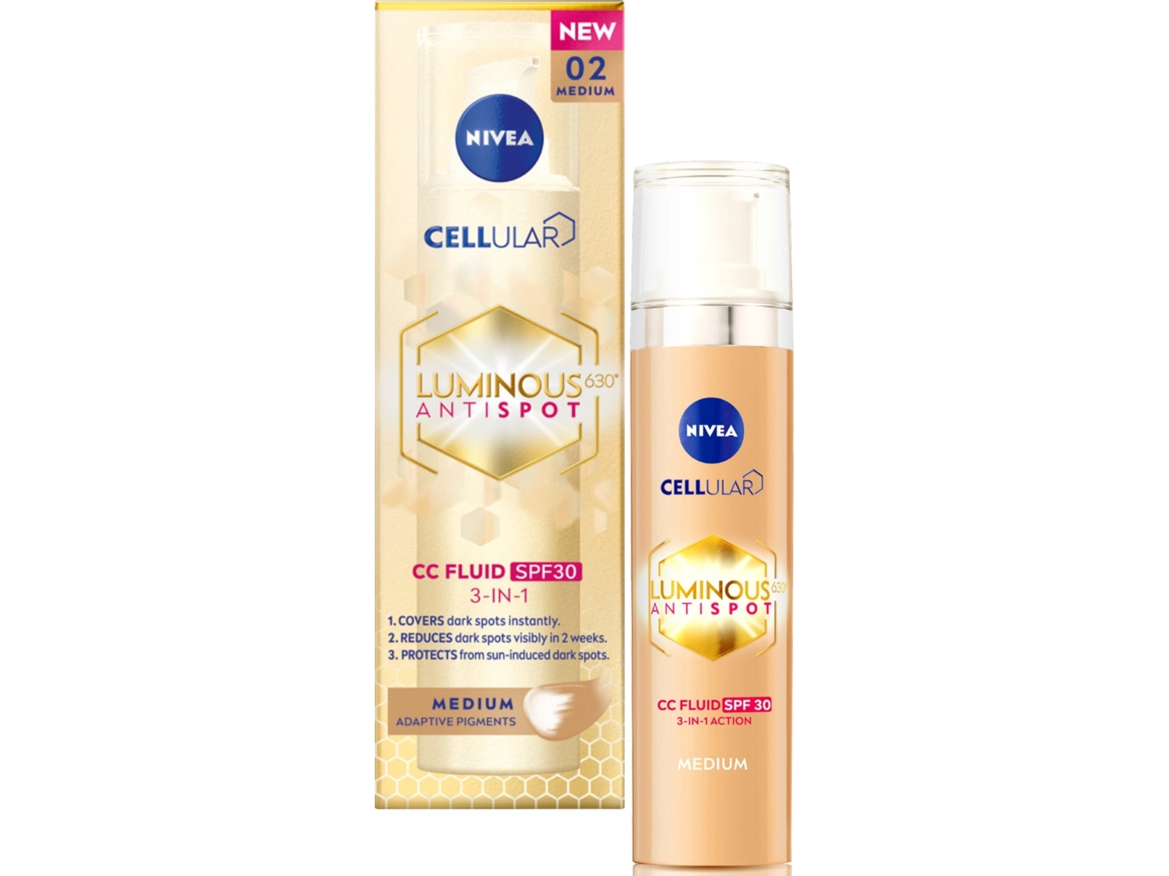 Osram Nivea Luminous Anti-Pigmentierung Creme Cc Spf 30, Farbton 02/Medium,40Ml
