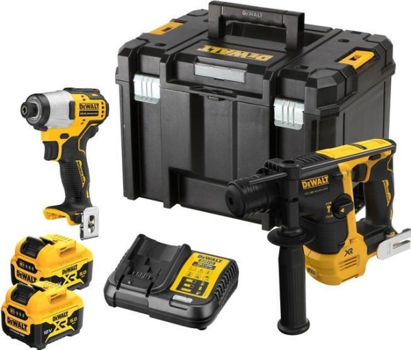 DEWALT COMBO-sæt 18V DCK2104P2T (DCH072, DCF801) 2x5,0Ah TSTAK