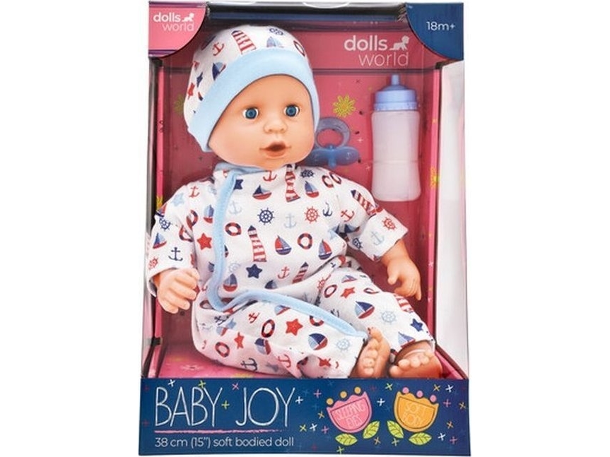 Dolls World Dolls World Lalka Baby Joy 38 Cm - Ubranko Białe