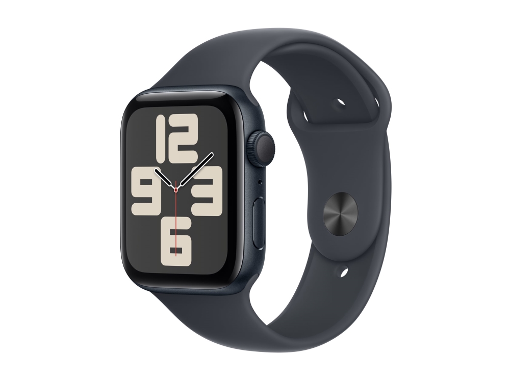 Apple Watch SE (GPS) - 2a generation - 44 mm - midnattsaluminium - smart klocka med sportband - fluoroelastomer - midnatt - bandstorlek: M/L - 32 GB - Wi-Fi 4, Bluetooth - 32.9 g | Sport & Träning - Pulsklockor & Smartwatches - Smartklockor | GameStuff