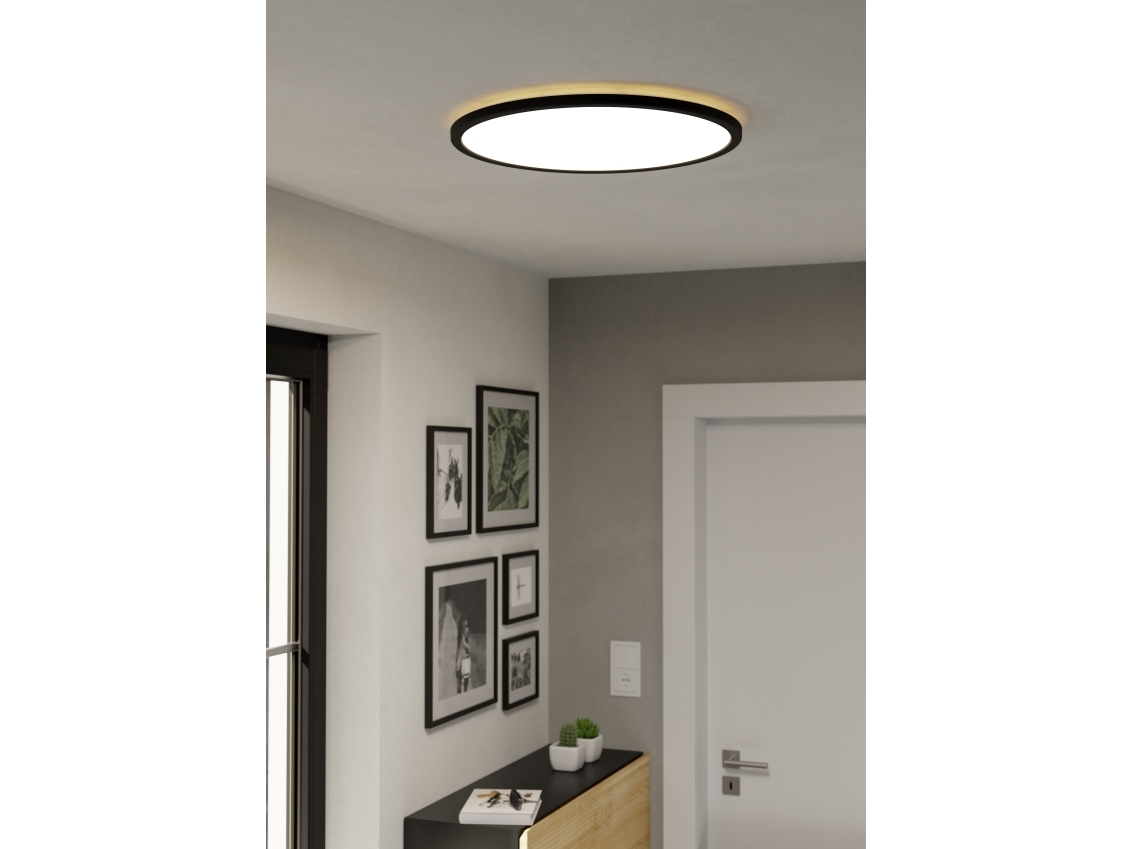 Eglo Rovito Loft Ø500 Cct 28 8w 2795lm Ip44 Sort