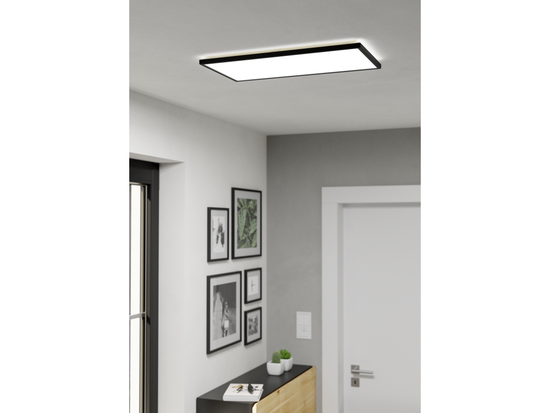 Eglo Rovito Loft 570x300 Cct 21w 3000lm Ip44 Sort