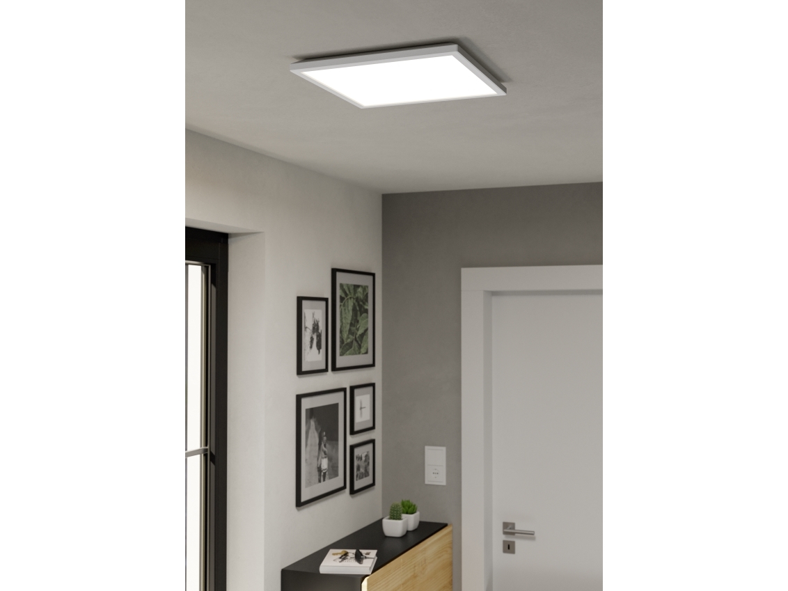 Eglo Rovito R Tak 390x390 Cct 21w 3000lm Dimbar Ip44 Vit