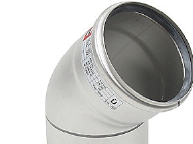 Blücher-Bogen.45,0Gr.110Mm - Mit O-Ring Rf Aisi 304.Alm Rf-Stahl