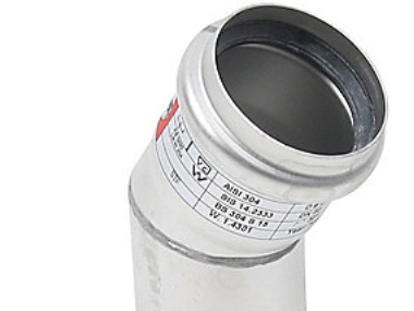 Blücher-Bogen.30,0Gr.50Mm - Mit O-Ring Rf Aisi 304.Alm Rf-Stahl