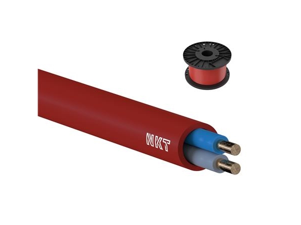 Brandsäker kabel NOBURN EQQXB Xtra 1x2x1.0 Red Coil 100 - (100 meter)