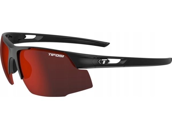 TIFOSI CENTUS sportbriller gloss black (1 glas Smoke Red 15,4% lysgennemsl.)
