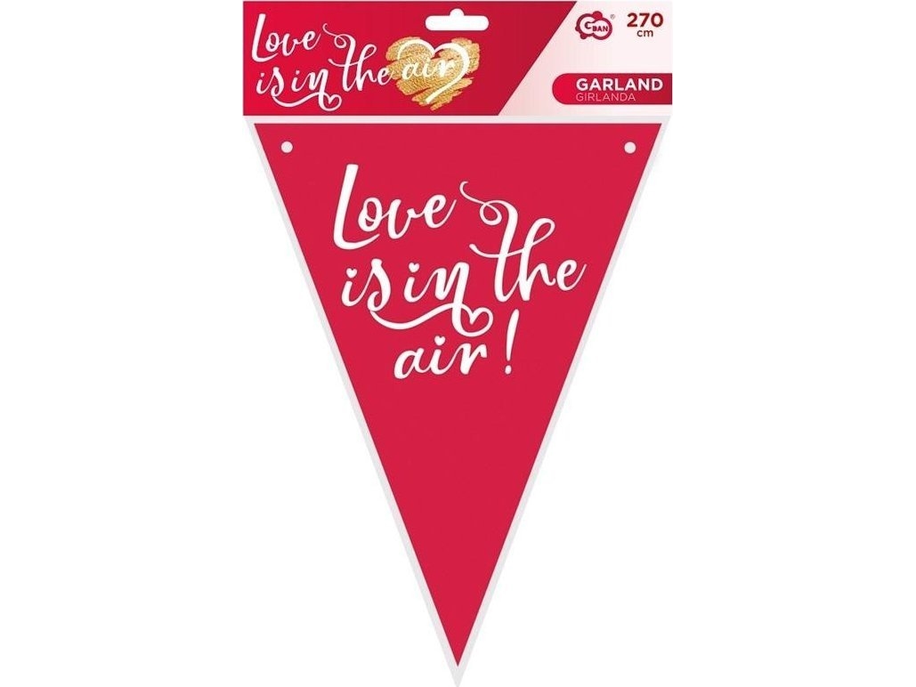 Love is in the air 270 cm papirsflag guirlande