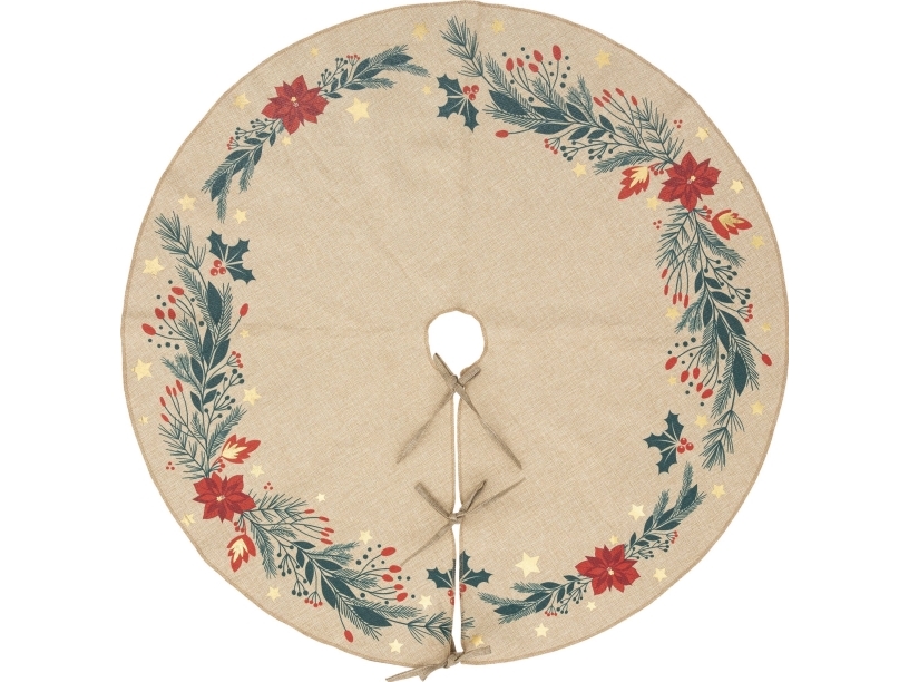 Fééric Lys og juledekoration Juletræstæppe POINSETTIA