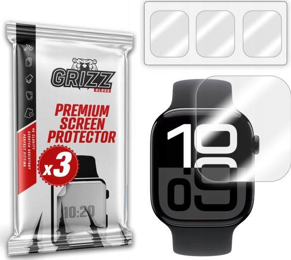 Grizzglass Hydrogel Film Hydrofilm Til Apple Watch Series 10 42Mm