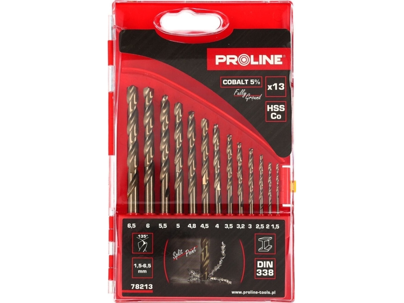 Pro-Line Hssco Din338 Metal-Bor 13St (1,5-6,5Mm) Proline