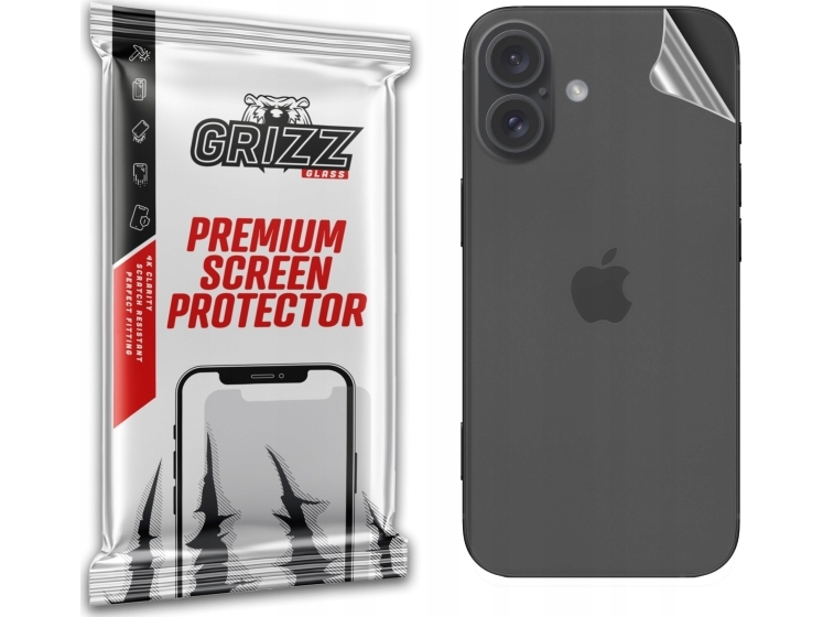 Grizzglass Folie Til Bagsiden Grizzglass Satinskin Til Apple Iphone 16 Plus