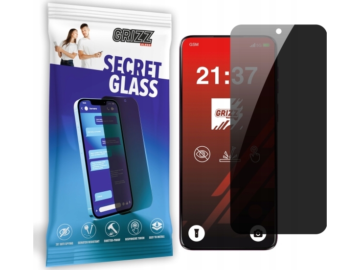 GrizzGlass SecretGlass privatlivsglas til Motorola Moto G55
