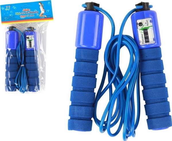 LeanToys skakanka träningshopp blå med räknare 280 cm justerbar fitness | Utomhusleksaker - Spela i trädgården - Leksaker till trädgården | GameStuff