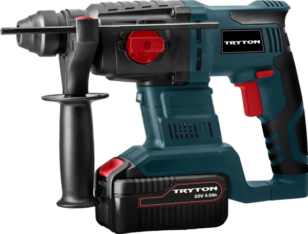Tryton Perforeret Boremaskine 20v Sds 4 Funktioner 2j 2x4ah Batteri