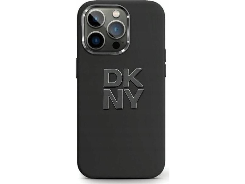 Dkny Liquid Silicone Metal Logo Cover Til Iphone 15 Pro Max Sort