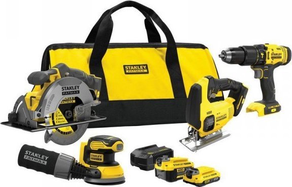 Stanley 4 Sæt Elektronisk Værktøj 18v V20 1*2 0ah 1*4 0ah 1 Stk.