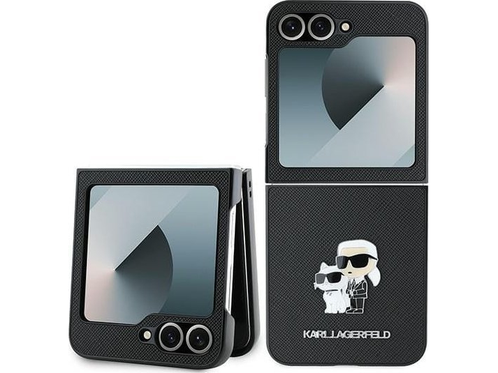 Karl Lagerfeld Klhczf6sapkcnpk Z Flip6 F741black/black Saffiano Metal Pin