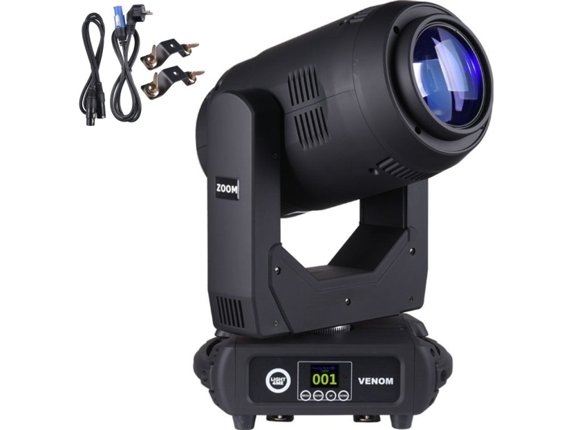 Light4me Light4me Venom Zoom 350 Moving Head Led Beam Spot Wash